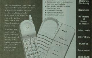 BT press ad for cordless phone